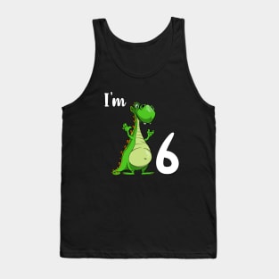 I'm 6 Dino's kid's birthday party Tank Top